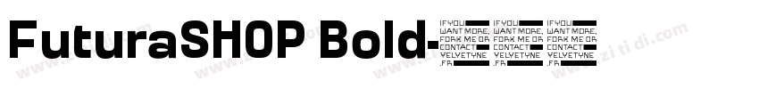 FuturaSHOP Bold字体转换